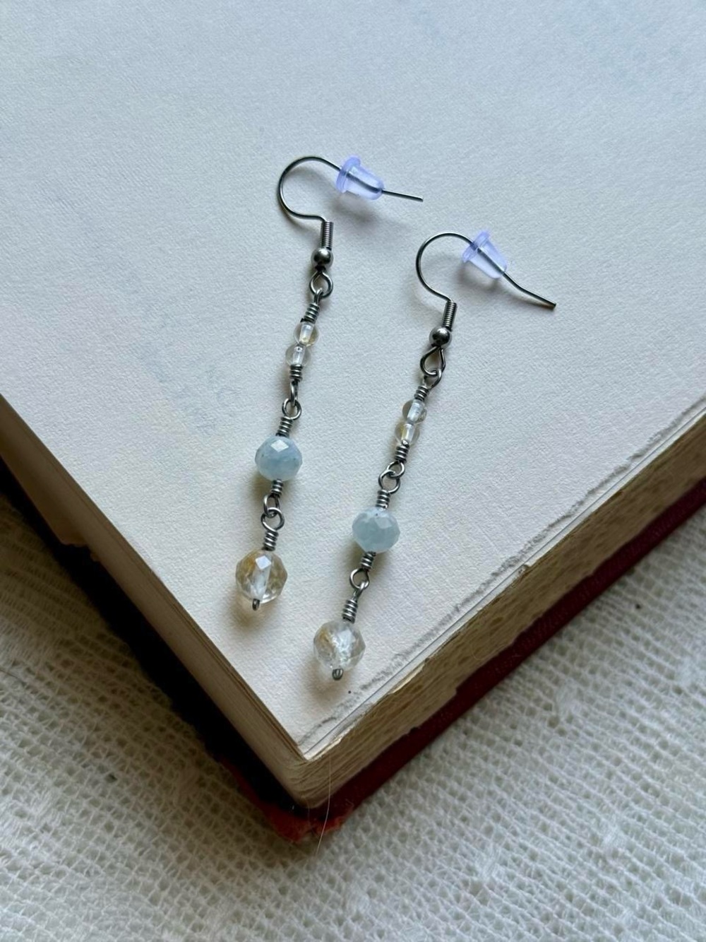 Dainty Aquamarine Dangle Earrings